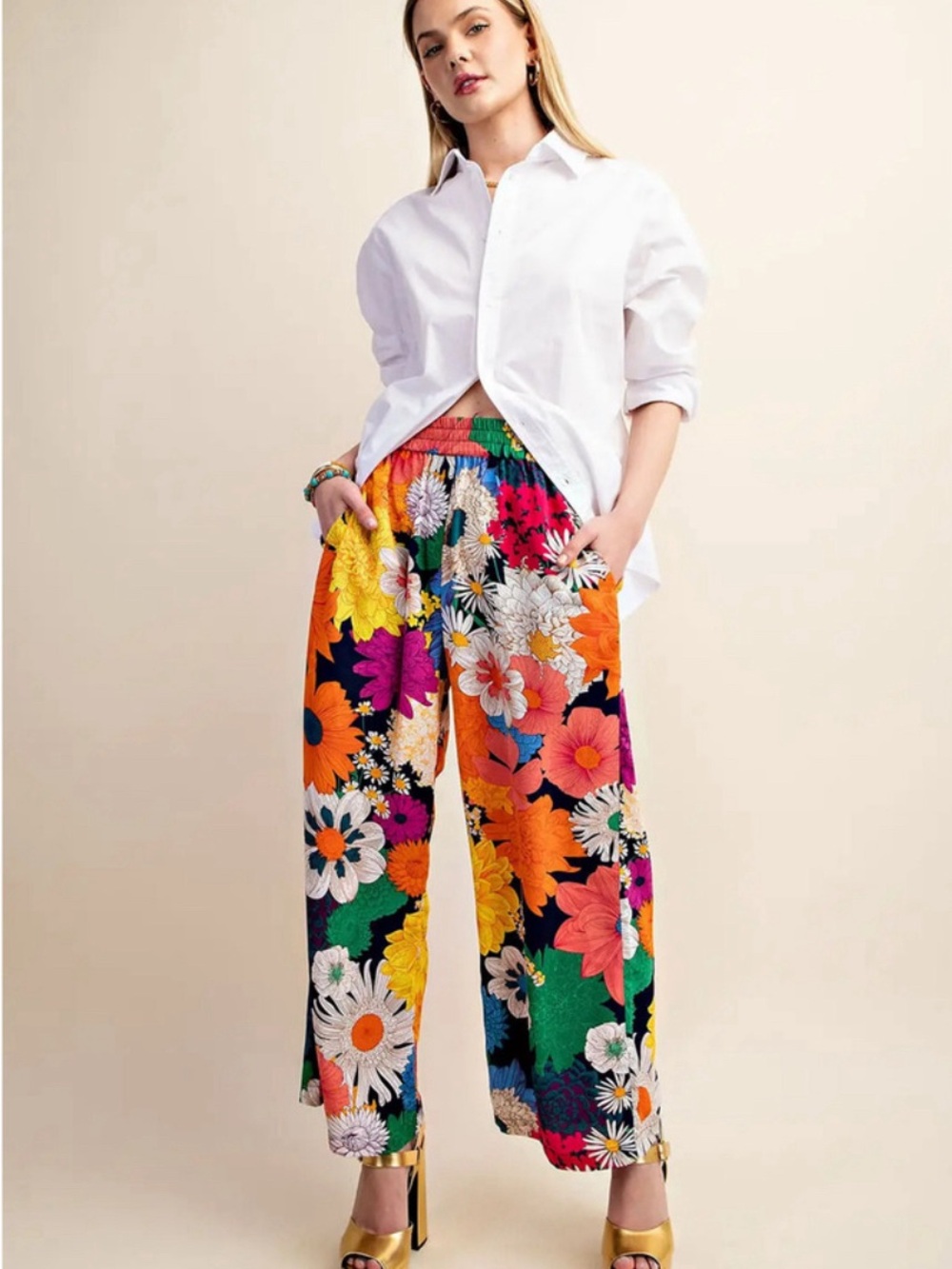 GiGio Floral Pants + Top set - Picture 8 of 9